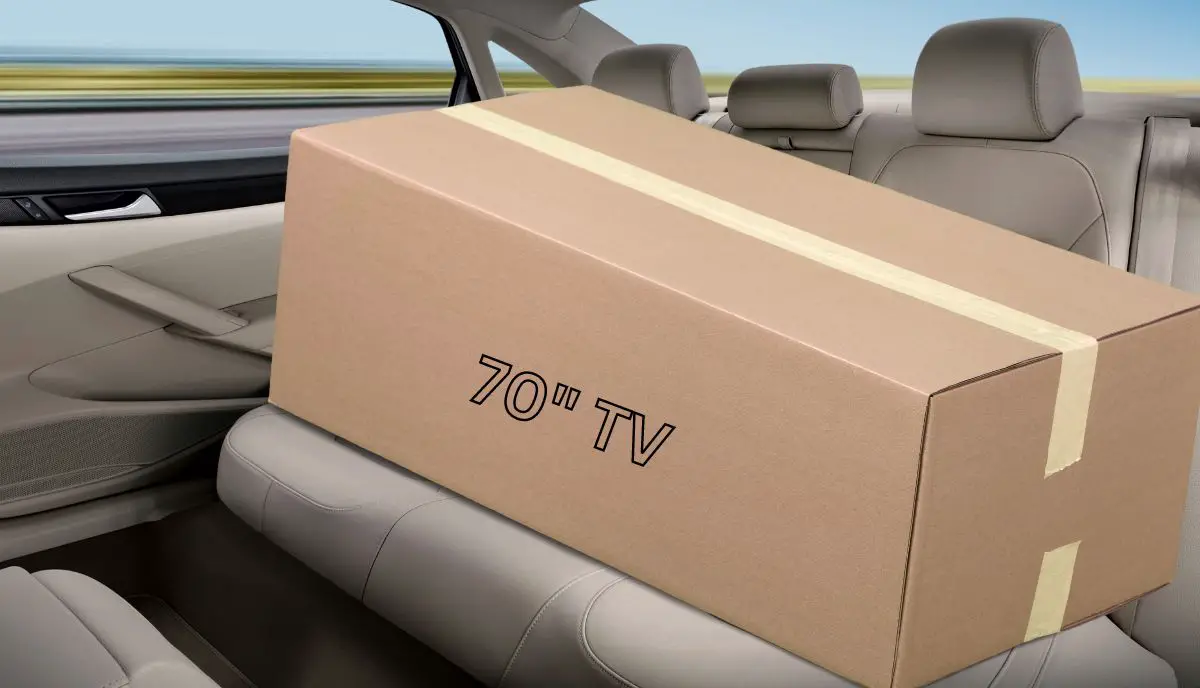 can a 70 tv fit in my car